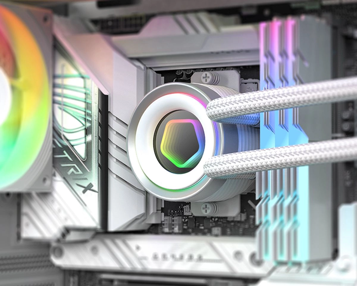 Система водяного охлаждения ID-Cooling FX240 Inf ARGB Soc-AM5/AM4/1200/1700/1851 белый 4-pin 27.2dB Al 300W Ret (FX240 INF WHITE)