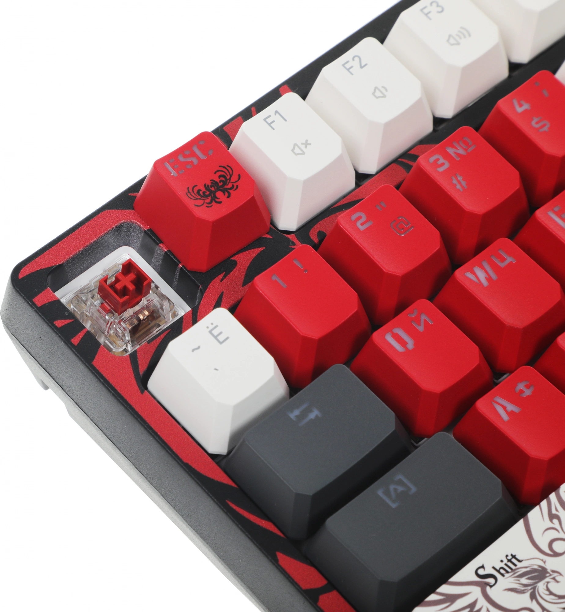 Клавиатура A4Tech S87 Naraka механическая черный/красный USB for gamer LED кабель 1.8м