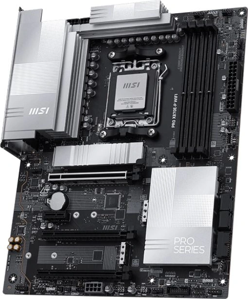 Материнская плата MSI PRO X870E-P WIFI Socket AM5 AMD X870E 4xDDR5 ATX AC`97 8ch(7.1) 5Gigabit RAID+HDMI