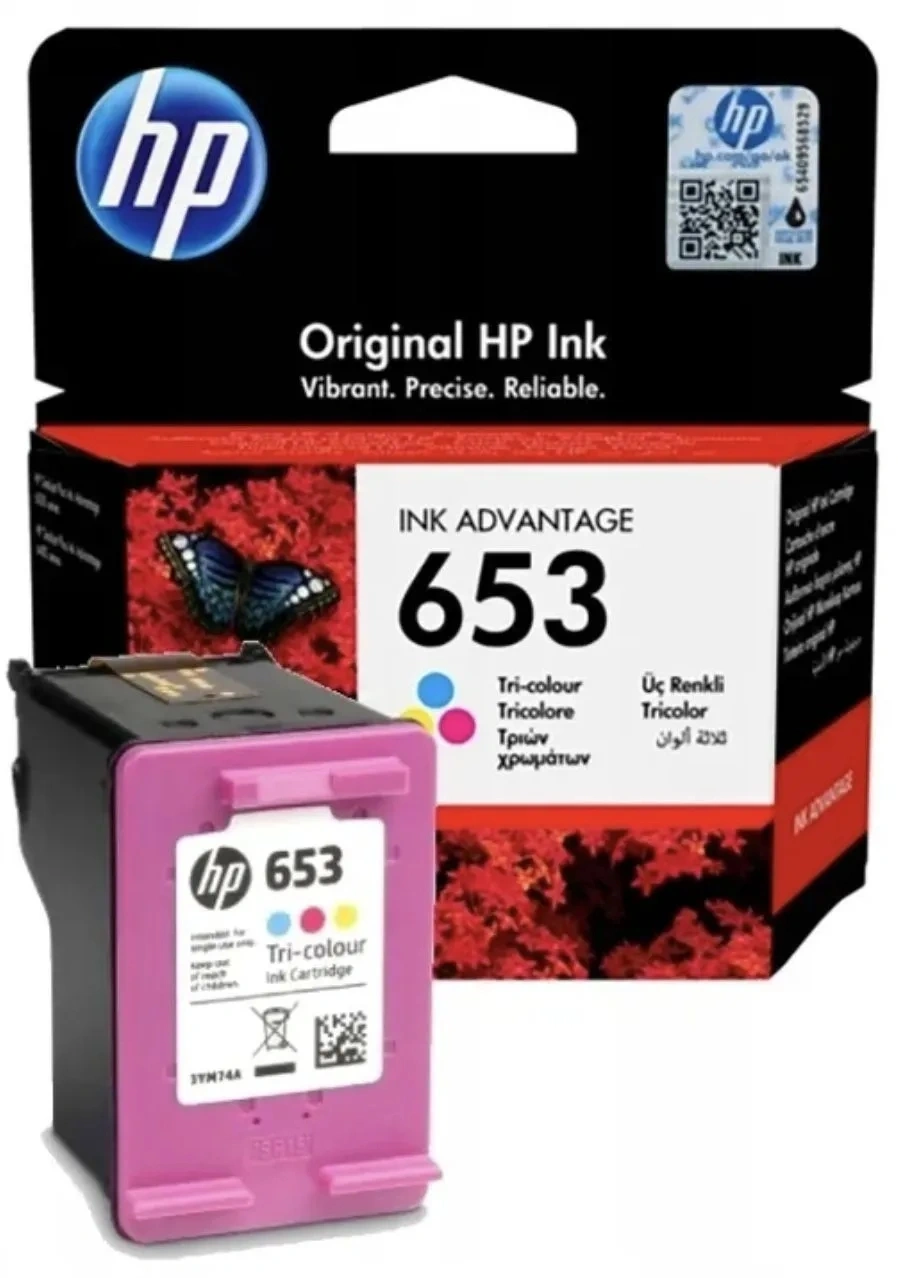 Картридж струйный HP 653 3YM74AE многоцветный печ.гол.в компл. (200стр.) (5мл) для HP DeskJet Plus Ink Advantage 6075/6475