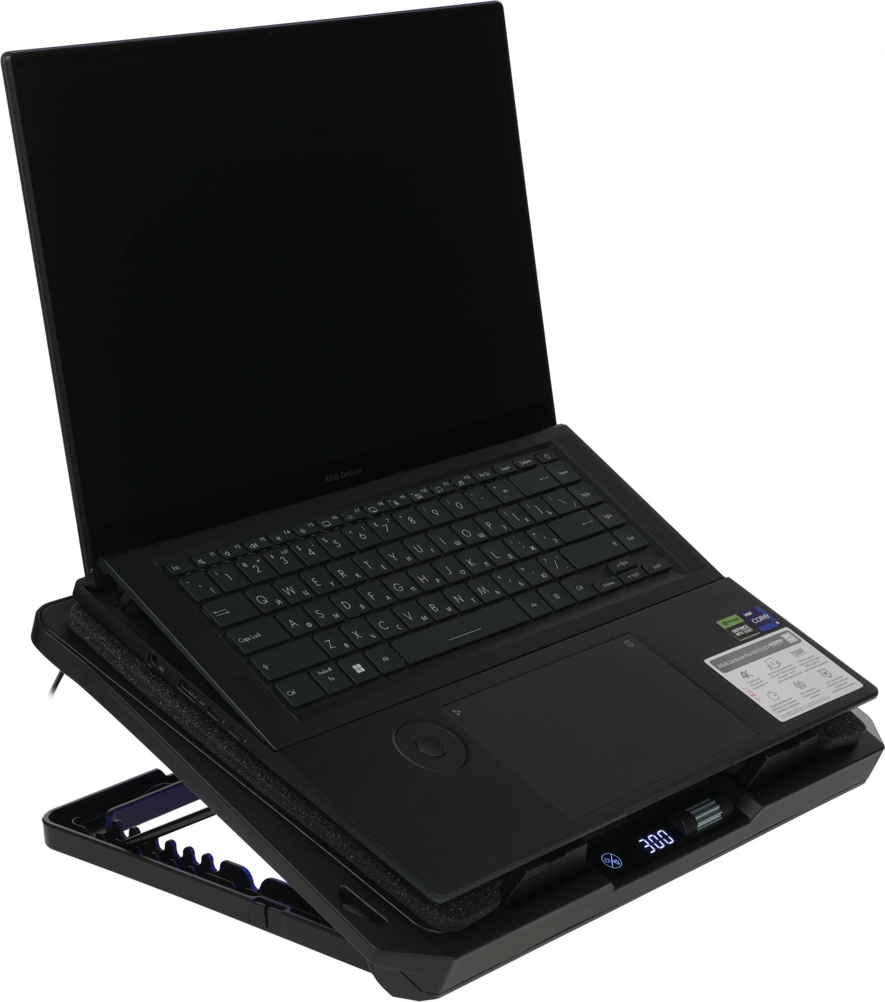 Подставка для ноутбука Digma D-NCP170-2x110RGB 18" 400x288x45мм 52дБ 2xUSB 2x 110ммFAN 1250г Fan-control металл/пластик черный