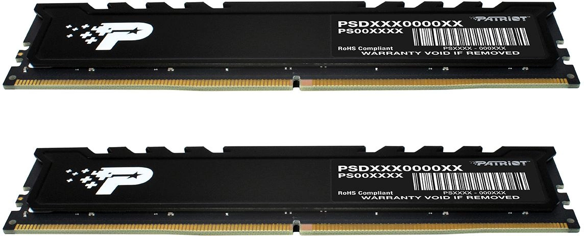 Память DDR5 2x16GB 5600MHz Patriot PSP532G5600KH1 Signature Premium RTL PC5-44800 CL46 DIMM 288-pin 1.1В kit single rank с радиатором Ret