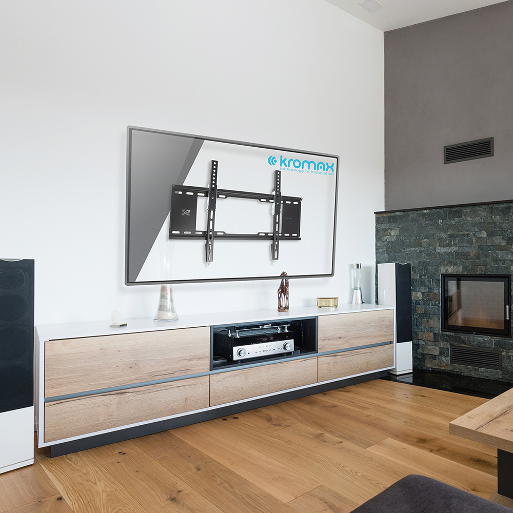 Кронштейн для телевизора Kromax IDEAL-102 черный 32"-90" макс.40кг настенный наклон