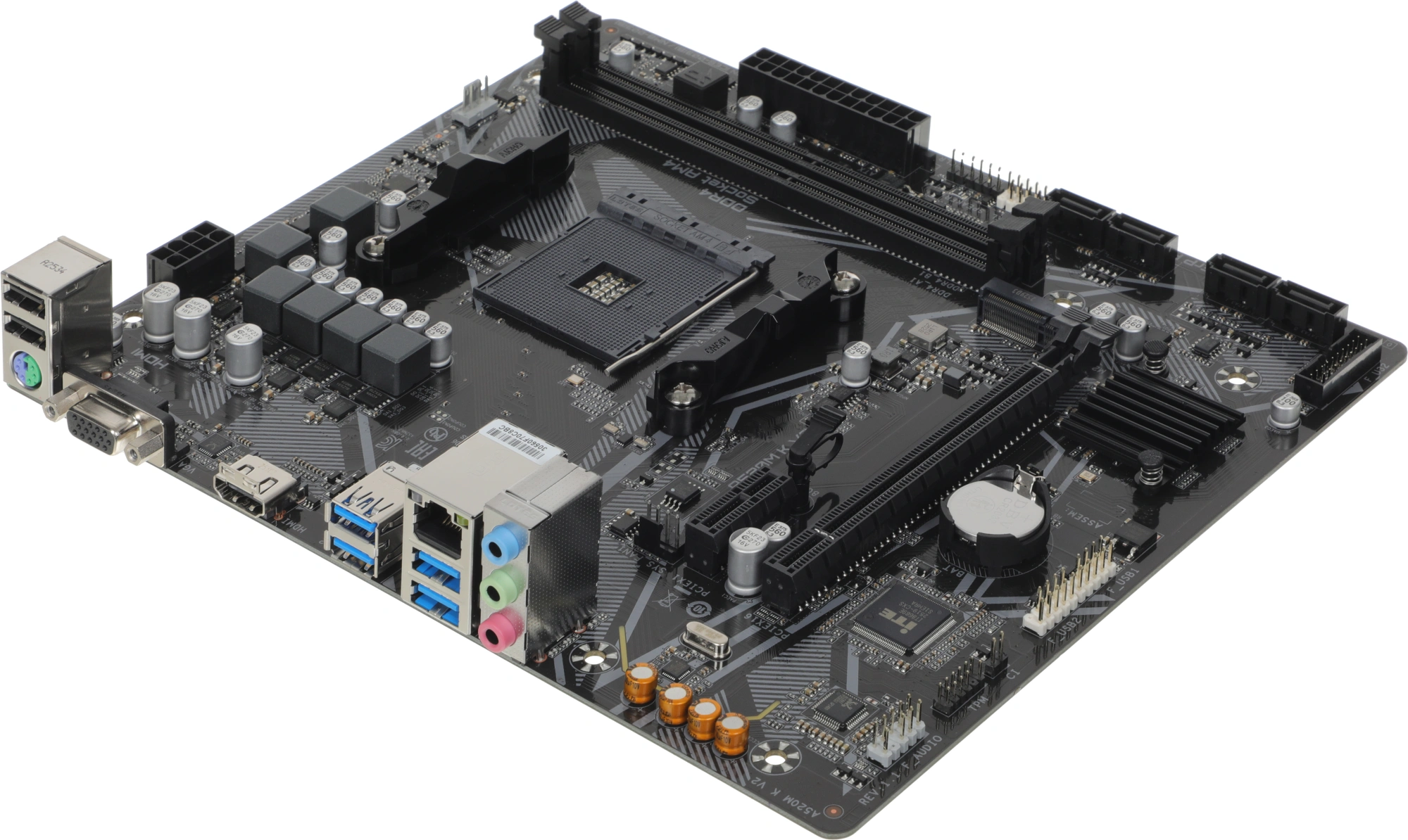 Материнская плата Gigabyte A520M K V2 Soc-AM4 AMD A520 2xDDR4 mATX AC`97 8ch(7.1) GbLAN RAID+VGA+HDMI