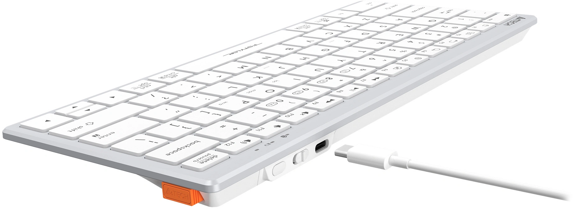 Клавиатура A4Tech FBX51C белый USB беспроводная BT/Radio slim Multimedia (FBX51C WHITE)