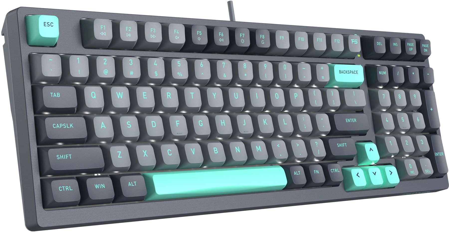 Клавиатура A4Tech FS300 механическая черный/серый USB for gamer LED (FS300 PANDA ROCK) кабель 1.8м
