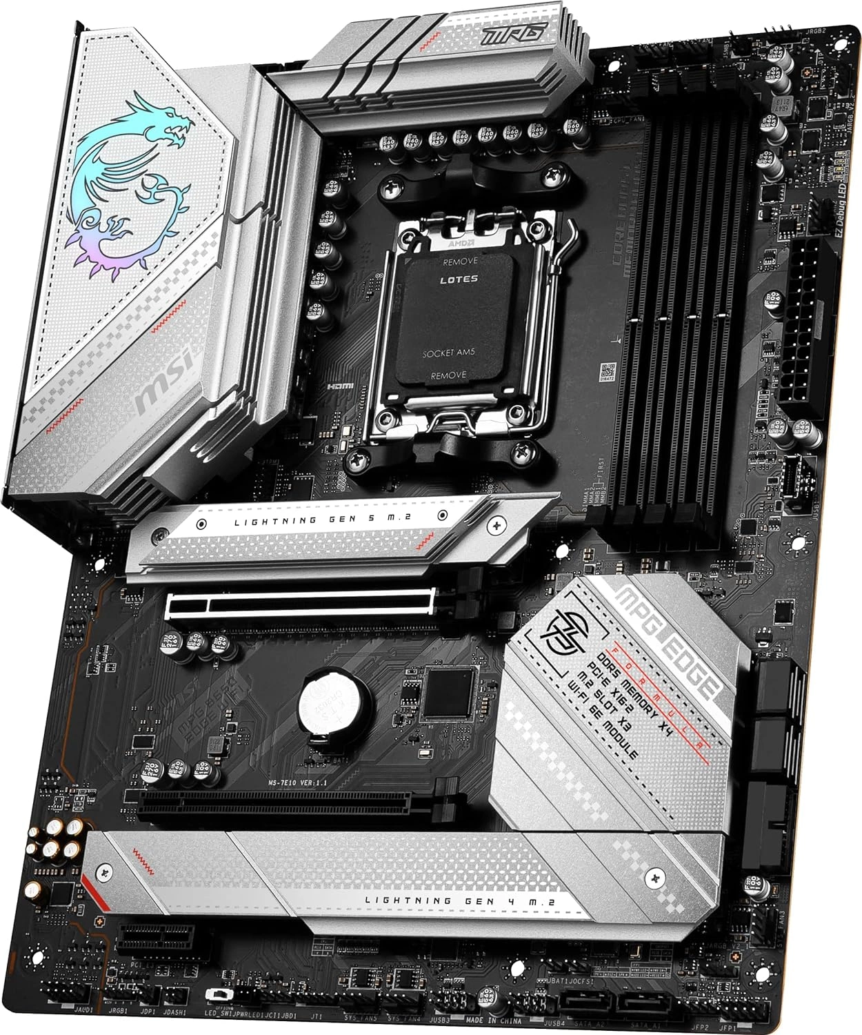 Материнская плата MSI MPG B650 EDGE WIFI Socket AM5 AMD B650 4xDDR5 ATX AC`97 8ch(7.1) 2.5Gg RAID+HDMI+DP