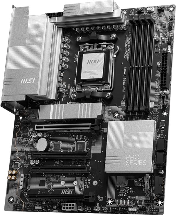 Материнская плата MSI PRO X870-P WIFI Socket AM5 AMD X870 4xDDR5 ATX AC`97 8ch(7.1) 5Gigabit RAID+HDMI
