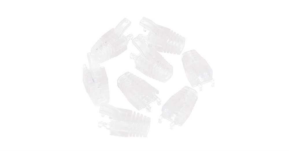 NMC-RJBOOT65B-TR-100 Защитный колпачок NIKOMAX для коннекторов RJ45, под кабели диаметром 6,5мм, с защитой защелки, прозрачный, уп-ка 100шт.