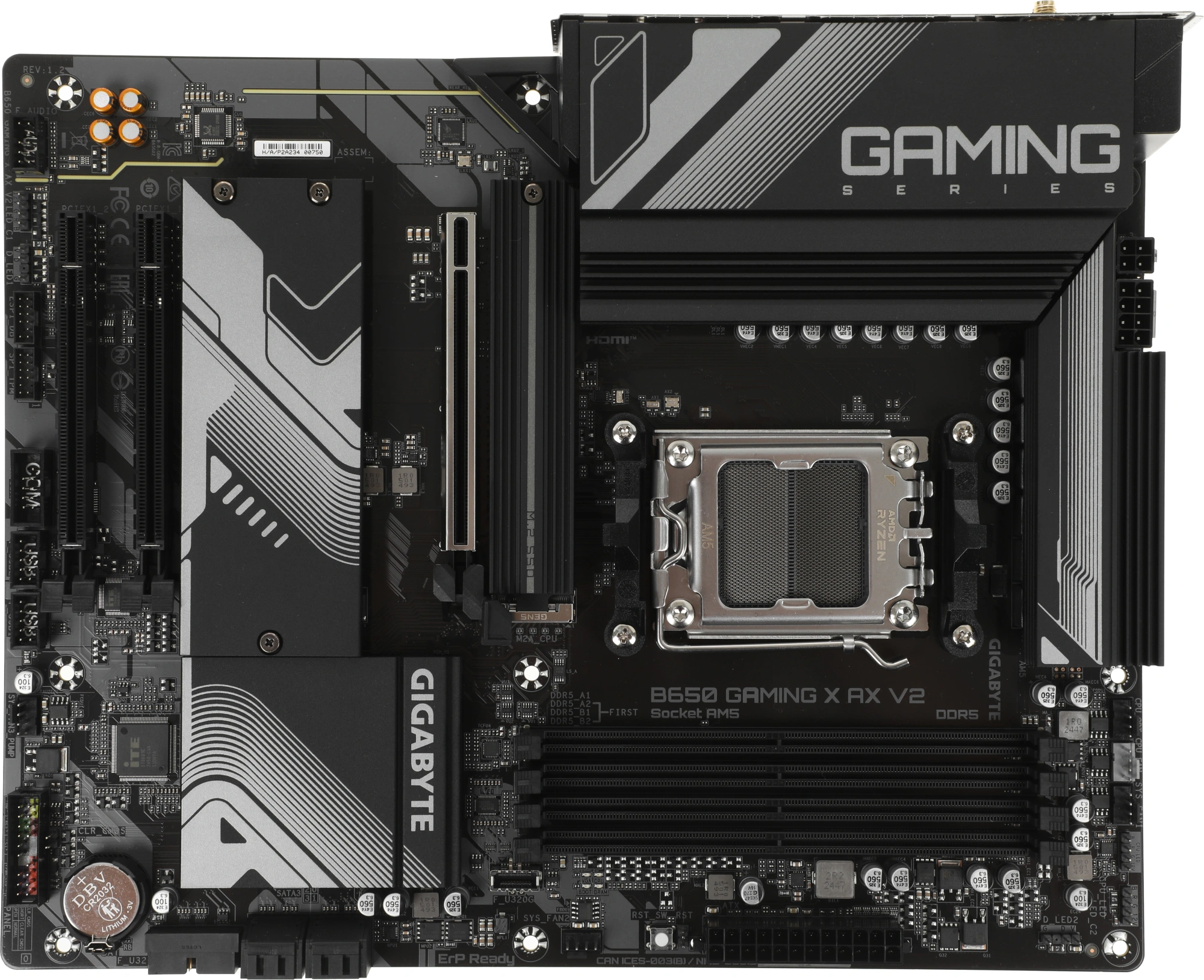 Материнская плата Gigabyte B650 GAMING X AX V2 Socket AM5 AMD B650 ATX AC`97 8ch(7.1) 2.5Gg RAID+HDMI+DP