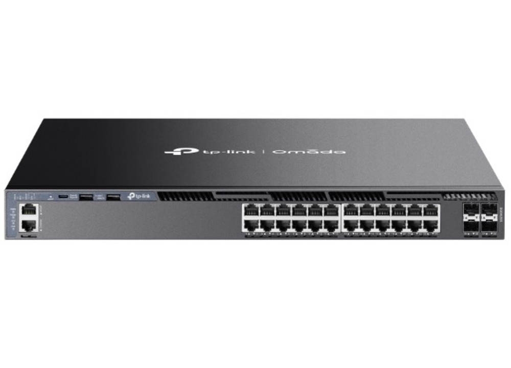 SG6428X Стекируемый управляемый коммутатор 3-го уровня Omada с 24 гигабитными портами и 4 портами SFP+, TP-Link