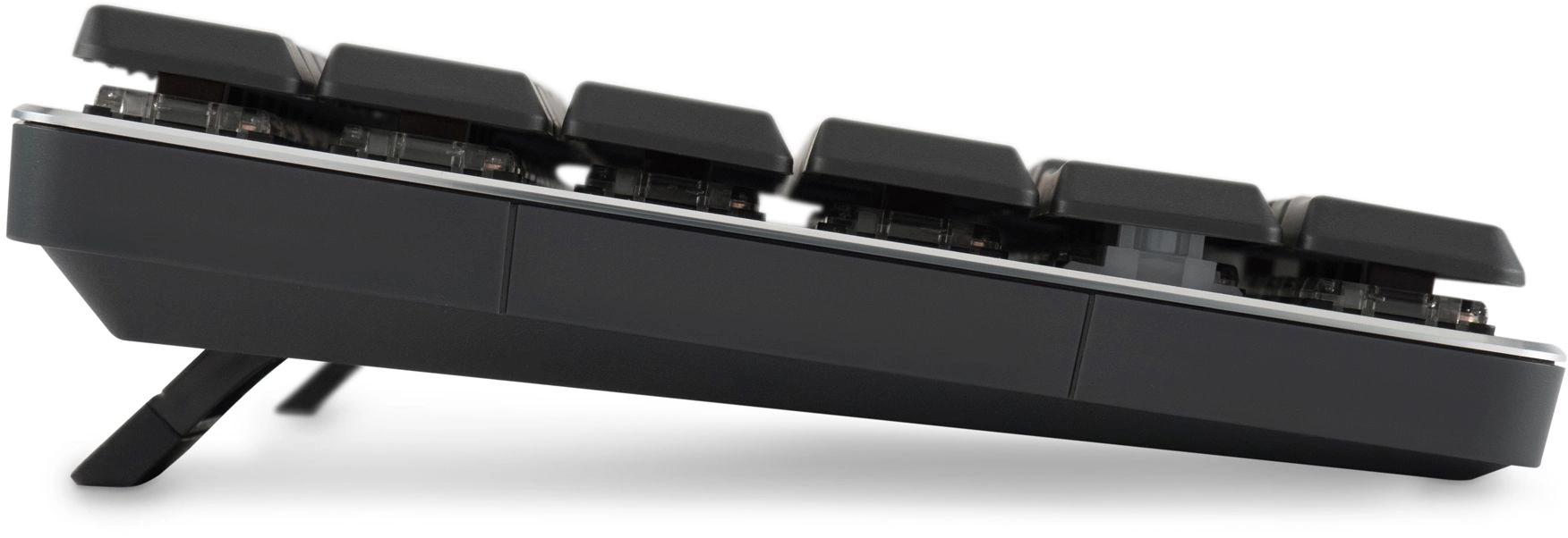 Клавиатура Оклик K615X механическая серый/серебристый USB slim Multimedia for gamer LED (1934413)