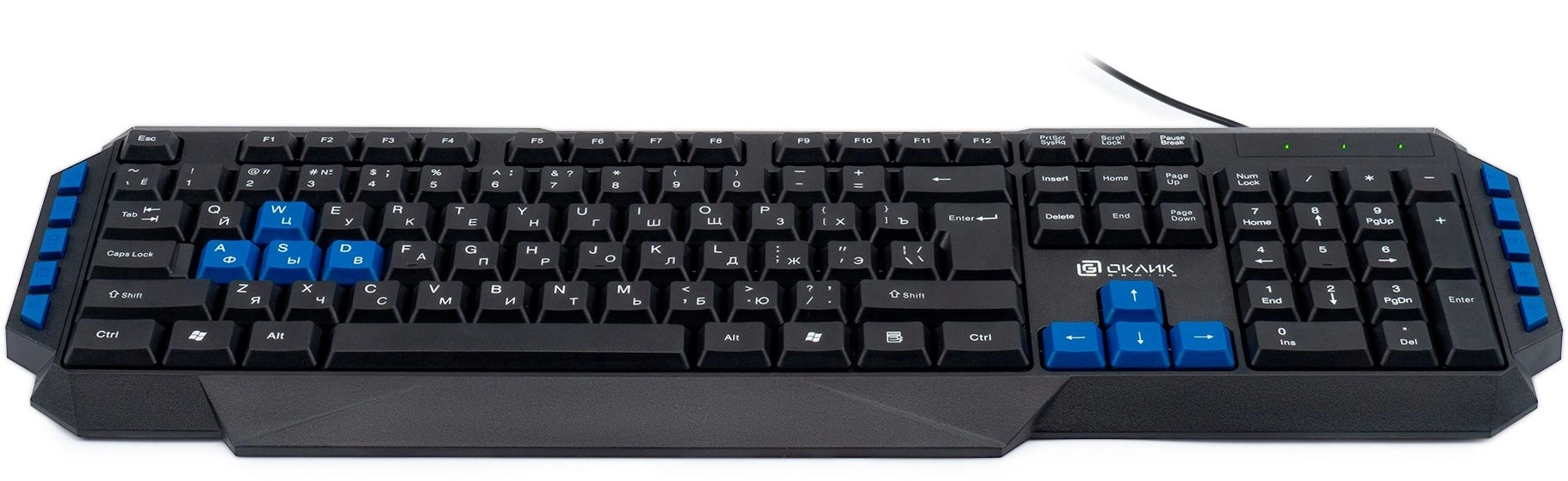 Клавиатура Оклик 750G FROST WAR черный/черный USB Multimedia for gamer (337452)