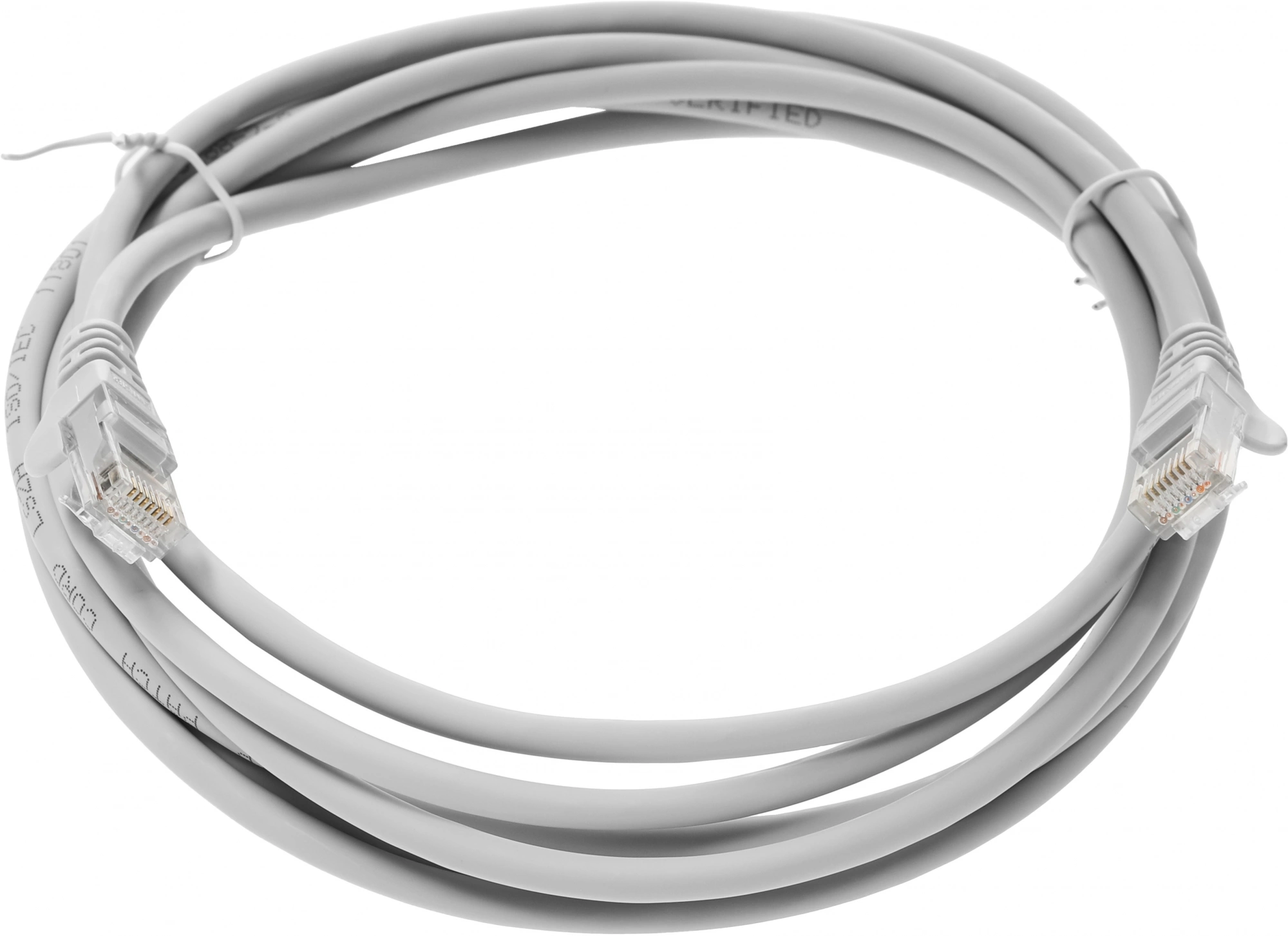 Патч-корд Lanmaster LAN-PC45/U5E-3.0-GY UTP RJ-45 вил.-вилка RJ-45 кат.5E 3м серый LSZH (уп.:1шт)
