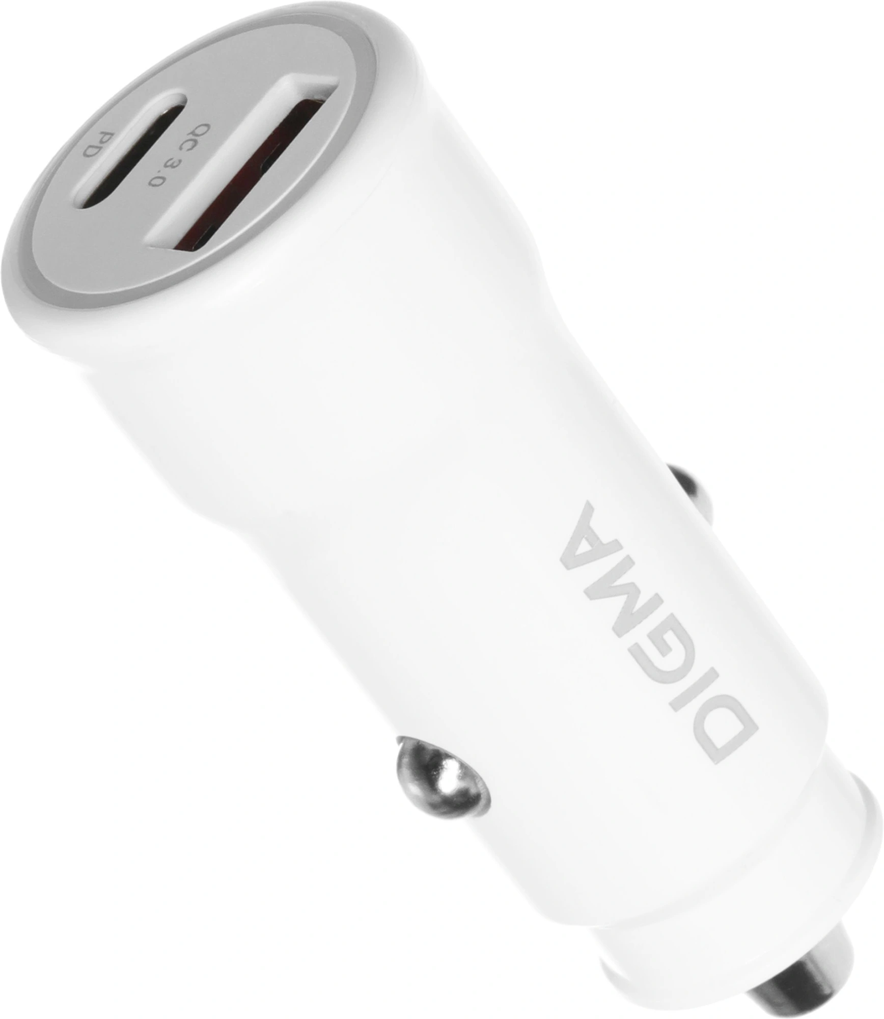 Автомобильное зар./устр. Digma DGC2С 20W 3A (PD+QC) USB-C/USB-A белый (DGC2C0HX12WH)