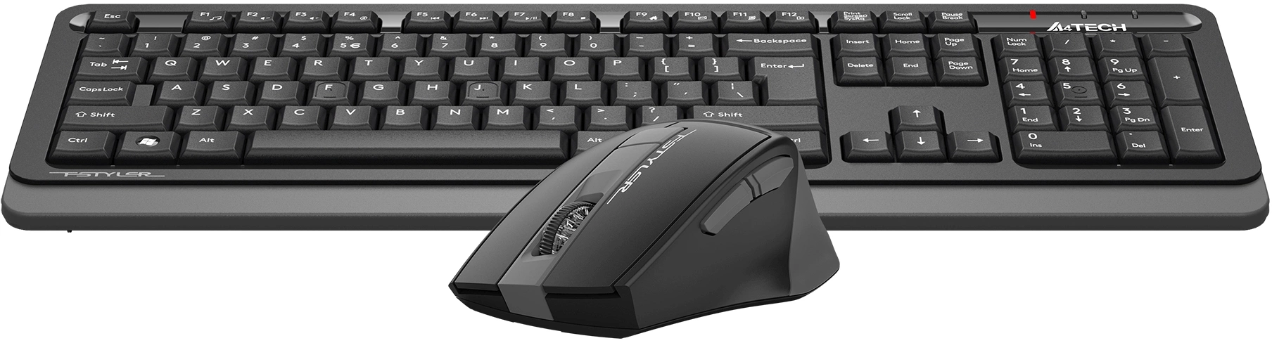 Клавиатура + мышь A4Tech Fstyler FG1035 клав:черный/серый мышь:черный/серый USB беспроводная Multimedia (FG1035 GREY)