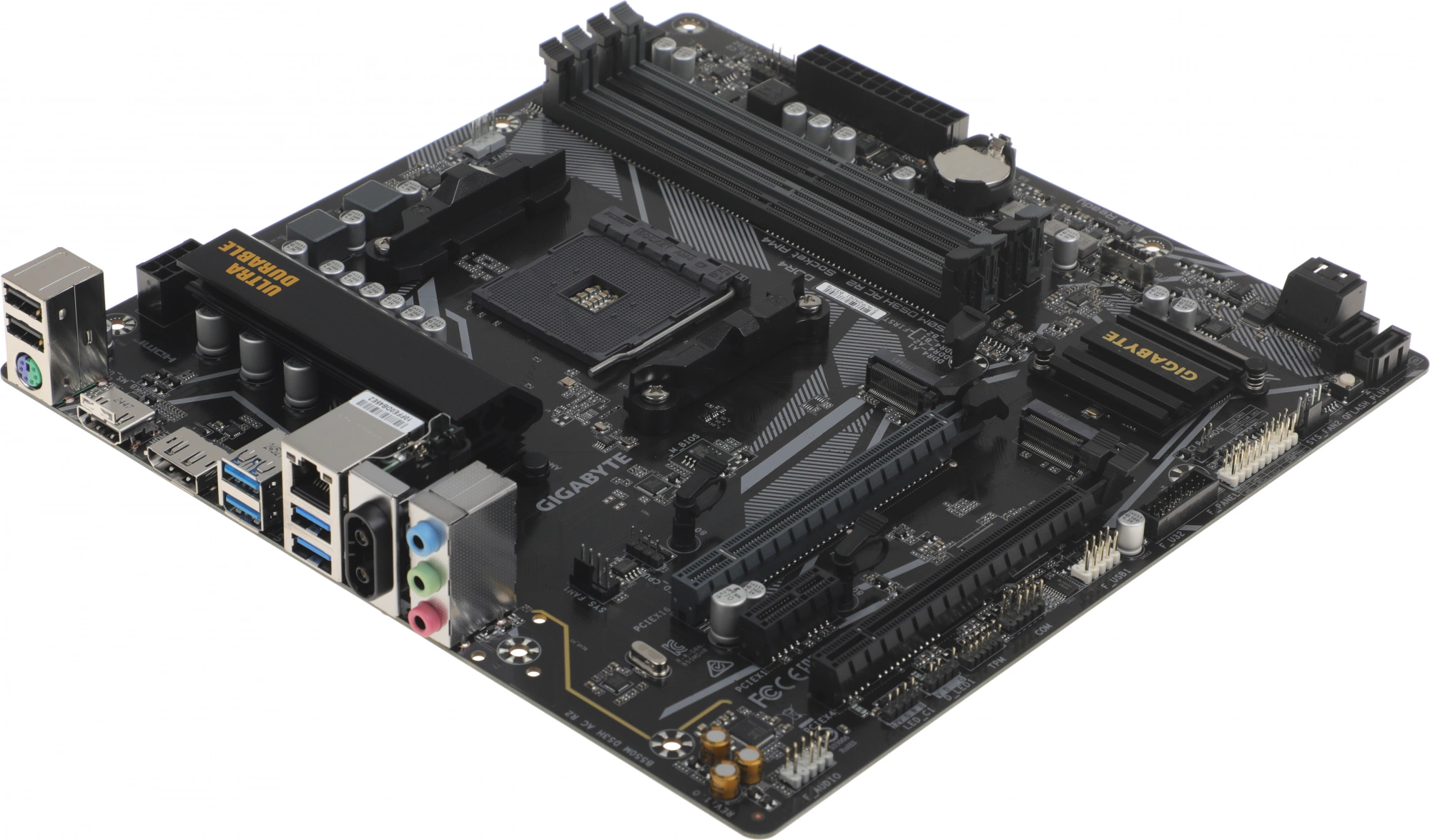Материнская плата Gigabyte B550M DS3H AC R2 Soc-AM4 AMD B550 4xDDR4 mATX AC`97 8ch(7.1) GbLAN RAID+HDMI+DP