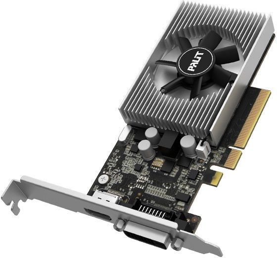 Видеокарта Palit PCI-E 3.0 PA-GT1030 2GD4 NVIDIA GeForce GT 1030 2Gb 64bit DDR4 1151/2100 DVIx1 HDMIx1 HDCP Ret low profile