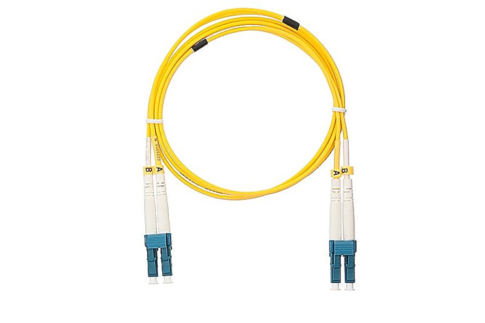 NMF-PC2S2C2-LCU-LCU-001 - Шнур NIKOMAX волоконно-оптический, одномодовый 9/125мкм, стандарта OS2, LC/UPC-LC/UPC, двойной, LSZH нг(В)-HFLTx, 2мм, желтый, 1м