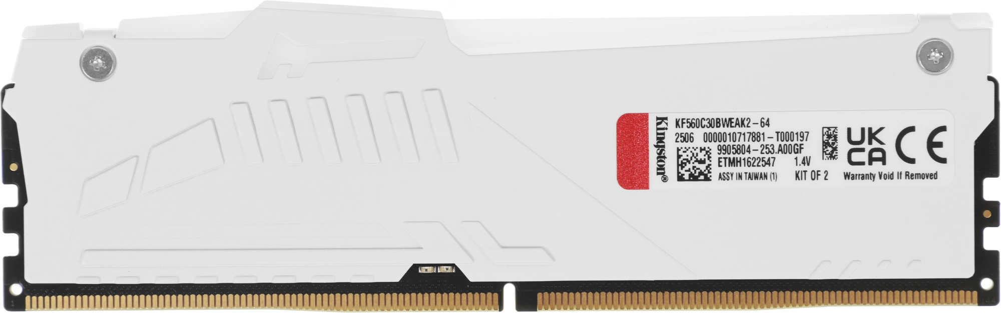 Память DDR5 2x32GB 6000MHz Kingston KF560C30BWEAK2-64 Fury Beast RGB RTL Gaming PC5-48000 CL30 DIMM 288-pin 1.4В kit single rank с радиатором Ret