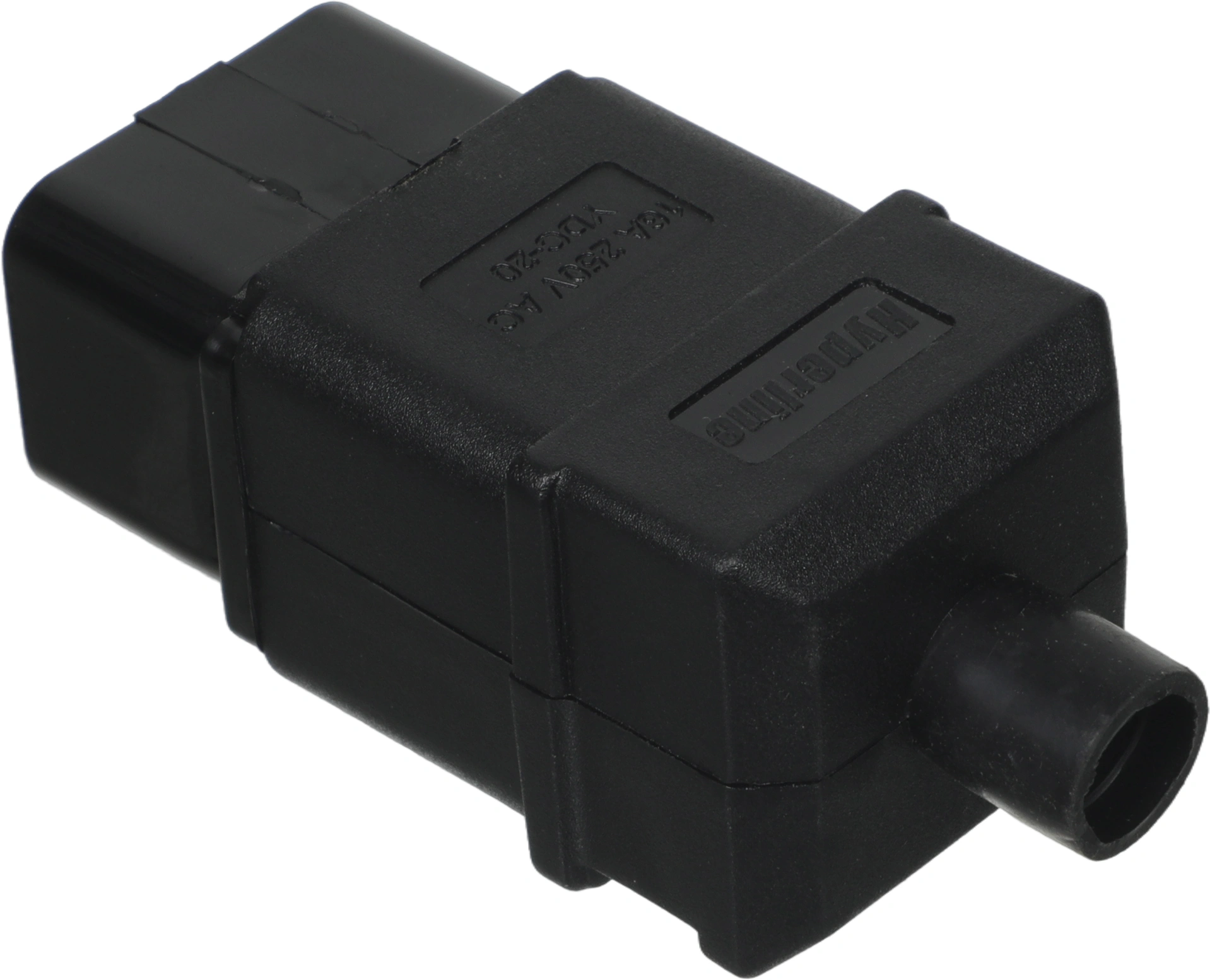 Вилка Hyperline CON-IEC320C20 (упак.:1шт) 1м черный