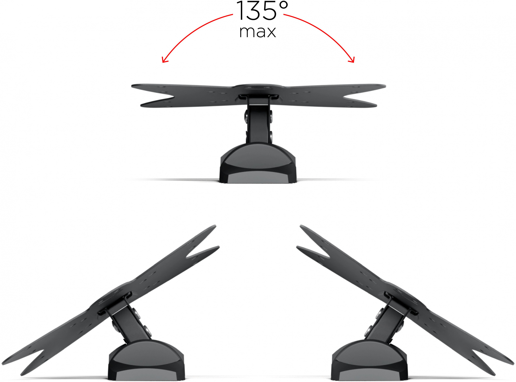 Кронштейн для телевизора Holder LCDS-5036 металлик 19"-50" макс.30кг настенный поворот и наклон