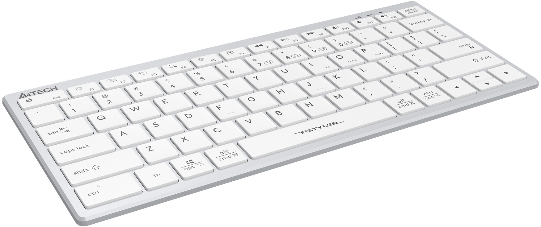 Клавиатура A4Tech FBX51C белый USB беспроводная BT/Radio slim Multimedia (FBX51C WHITE)