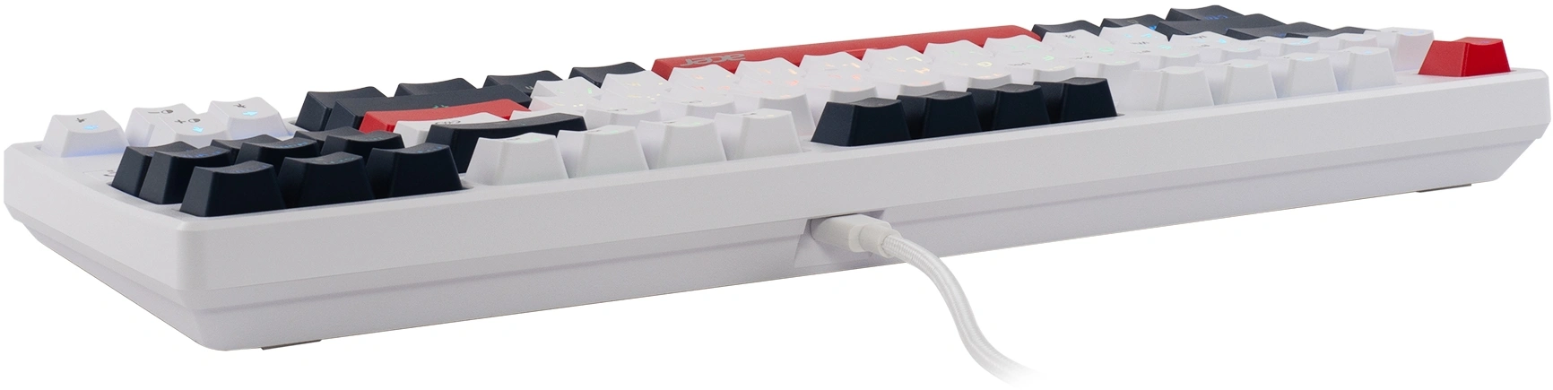 Клавиатура Acer OKR302 механическая белый USB беспроводная BT/Radio for gamer LED (ZL.KBDEE.016) кабель 1.6м