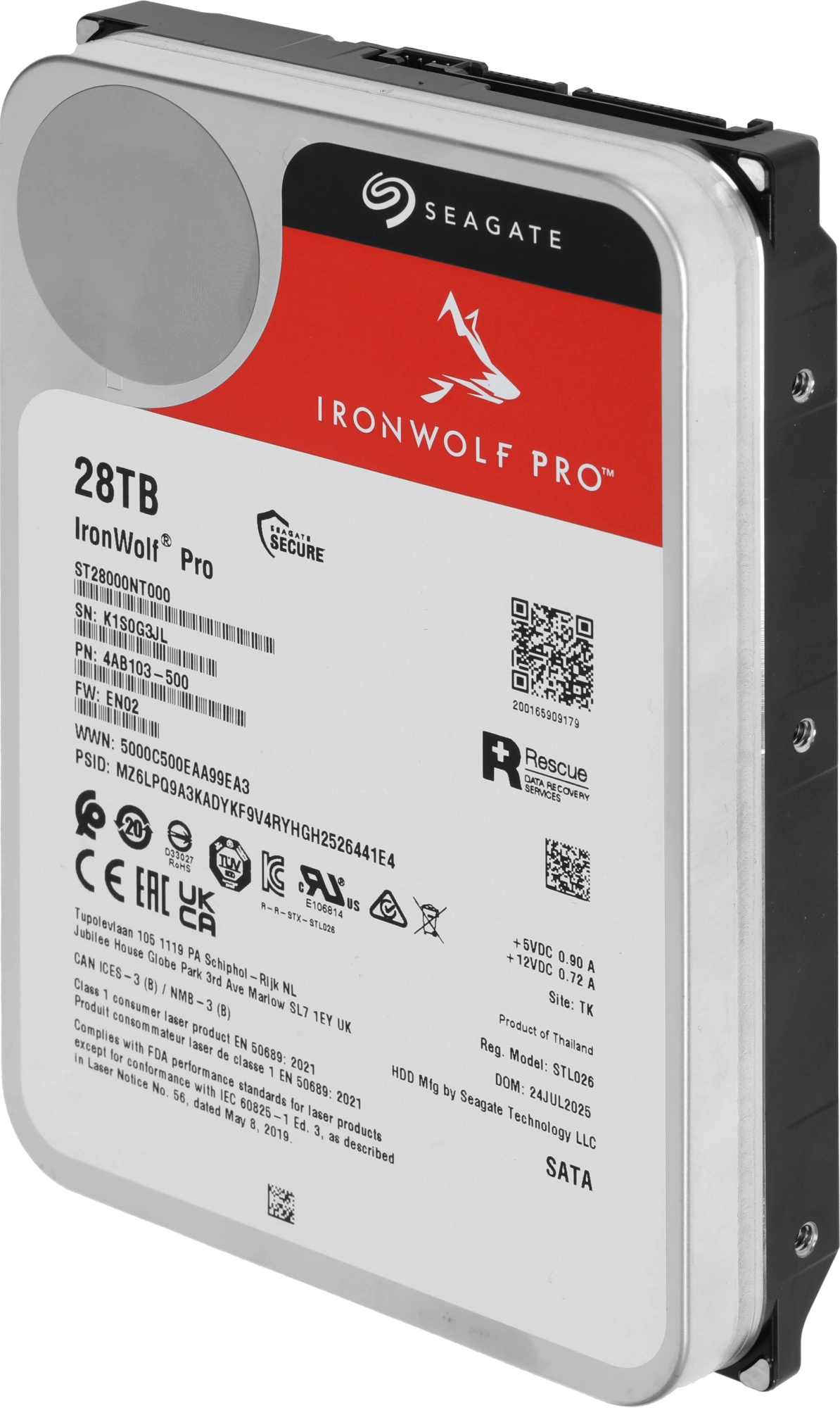 Жесткий диск Seagate SATA-III 28Tb ST28000NT000 NAS Ironwolf Pro 512E (7200rpm) 512Mb 3.5"