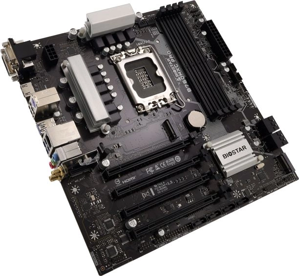 Материнская плата Biostar B760MXC Pro Soc-1700 Intel B760 4xDDR5 mATX AC`97 8ch(7.1) 2.5Gg RAID+VGA+DVI+HDMI