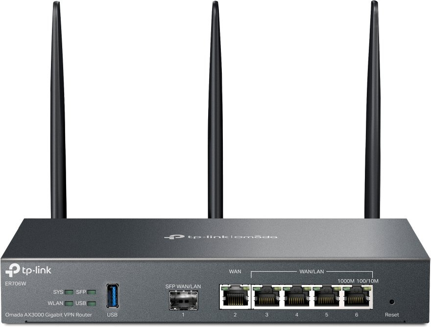 Межсетевой экран TP-Link Omada ER706W AX3000 10/100/1000BASE-TX/SFP черный