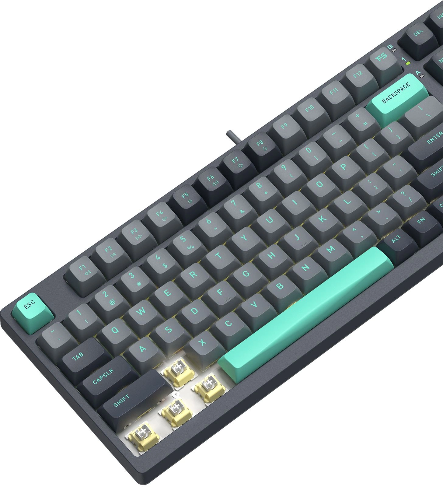 Клавиатура A4Tech FS300 механическая черный/серый USB for gamer LED (FS300 PANDA ROCK) кабель 1.8м