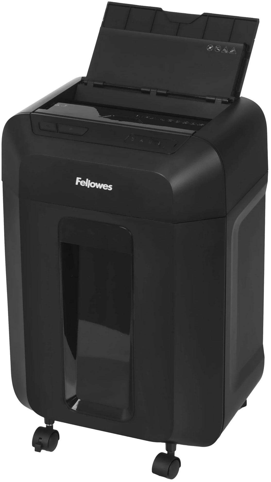 Шредер Fellowes AutoMax 80М черный с автоподачей (секр.P-4) фрагменты 80лист. 17лтр. скрепки скобы пл.карты