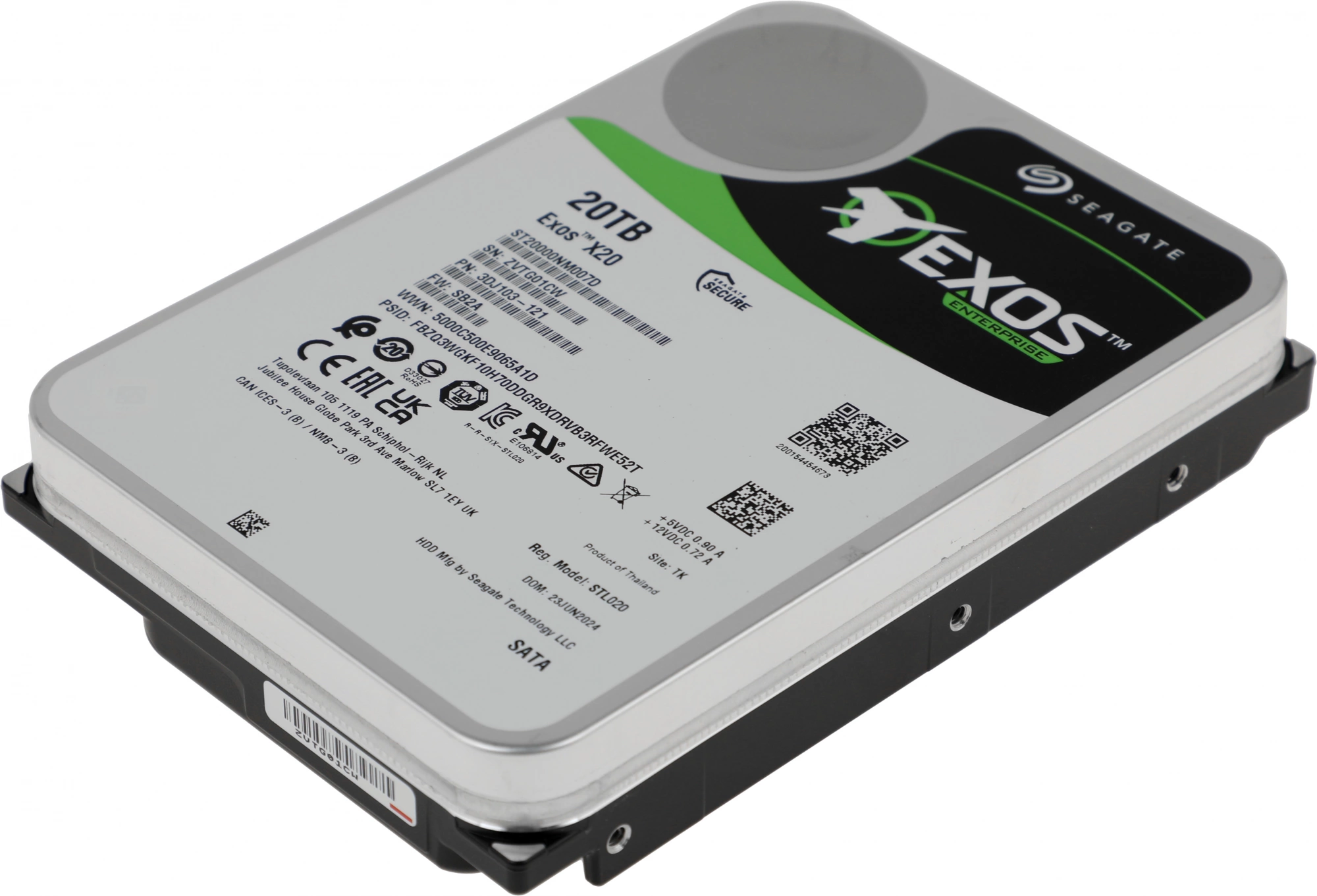 Жесткий диск Seagate SATA-III 20TB ST20000NM007D Server Exos X20 4KN (7200rpm) 256Mb 3.5"