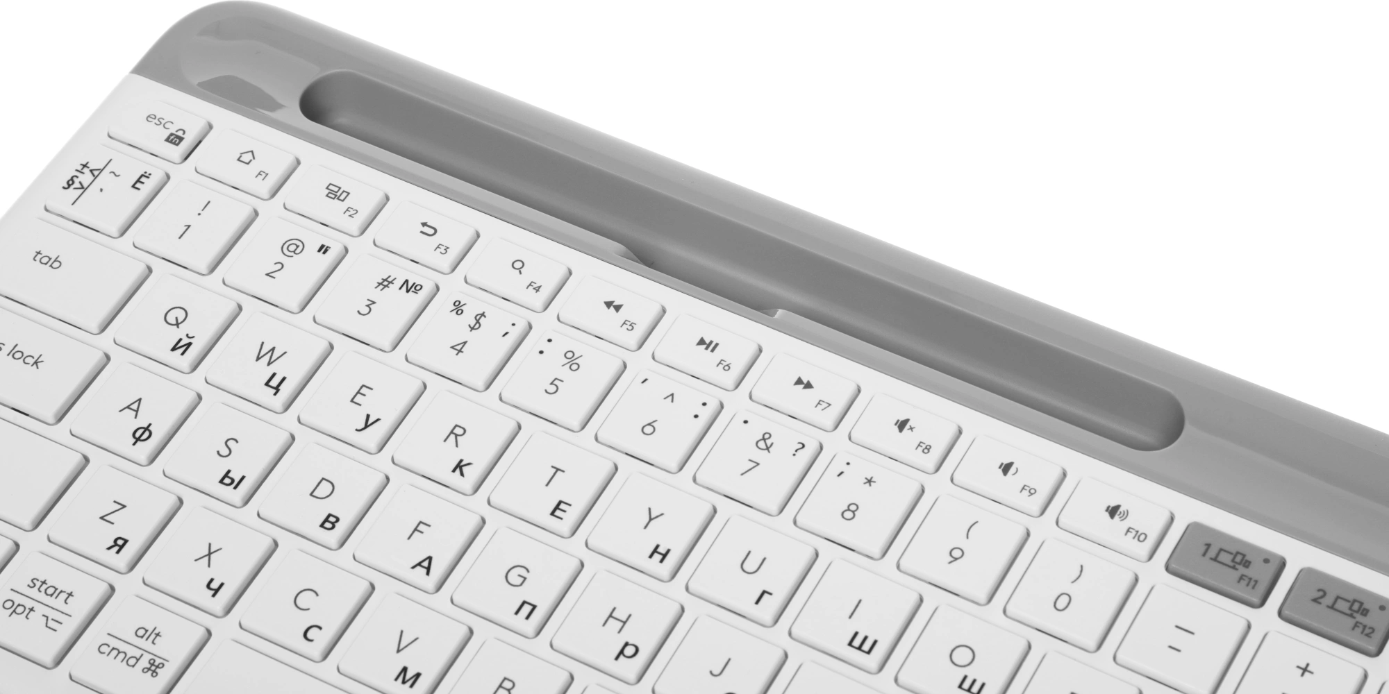 Клавиатура Logitech K580 белый/серебристый USB беспроводная BT/Radio slim Multimedia (920-009209)