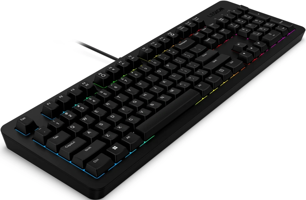 Клавиатура Lenovo K310 RGB черный USB for gamer LED (GY41N91872) кабель 1.8м