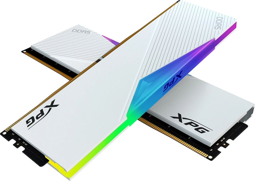 Память DDR5 2x16GB 6000MHz A-Data AX5U6000C3016G-DCLARWH XPG Lancer RGB RTL Gaming PC5-48000 CL30 DIMM 288-pin 1.35В kit single rank с радиатором Ret