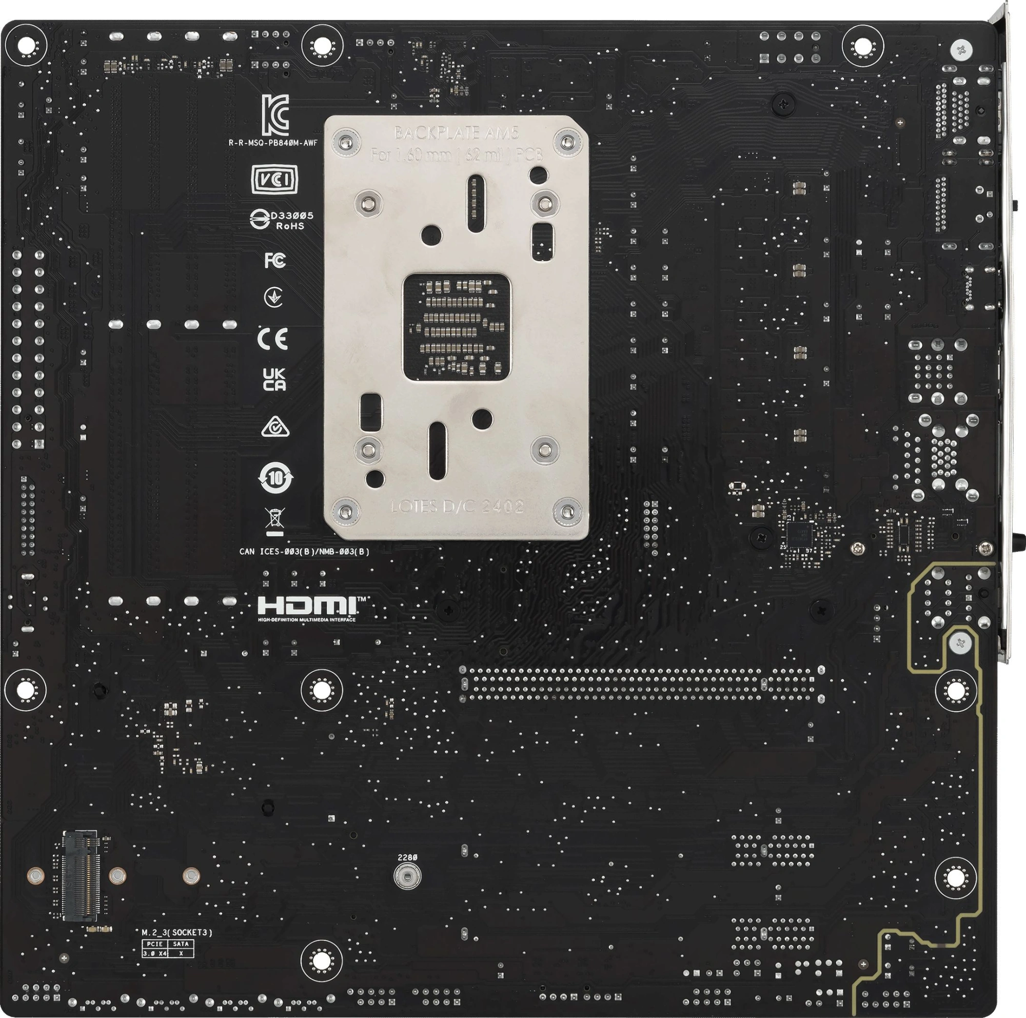 Материнская плата Asus PRIME B840M-A WIFI Socket AM5 AMD B840 4xDDR5 mATX AC`97 8ch(7.1) 2.5Gg RAID+HDMI+DP