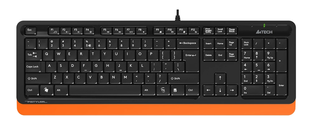 Клавиатура + мышь A4Tech Fstyler F1010 клав:черный/оранжевый мышь:черный/оранжевый USB Multimedia (F1010 ORANGE)