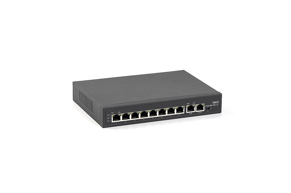 4073 SKAT PoE-8E-2G v.2 коммутатор PoE Plus, мощность 120Вт, порты: 8-Ethernet PoE, 2-Uplink
