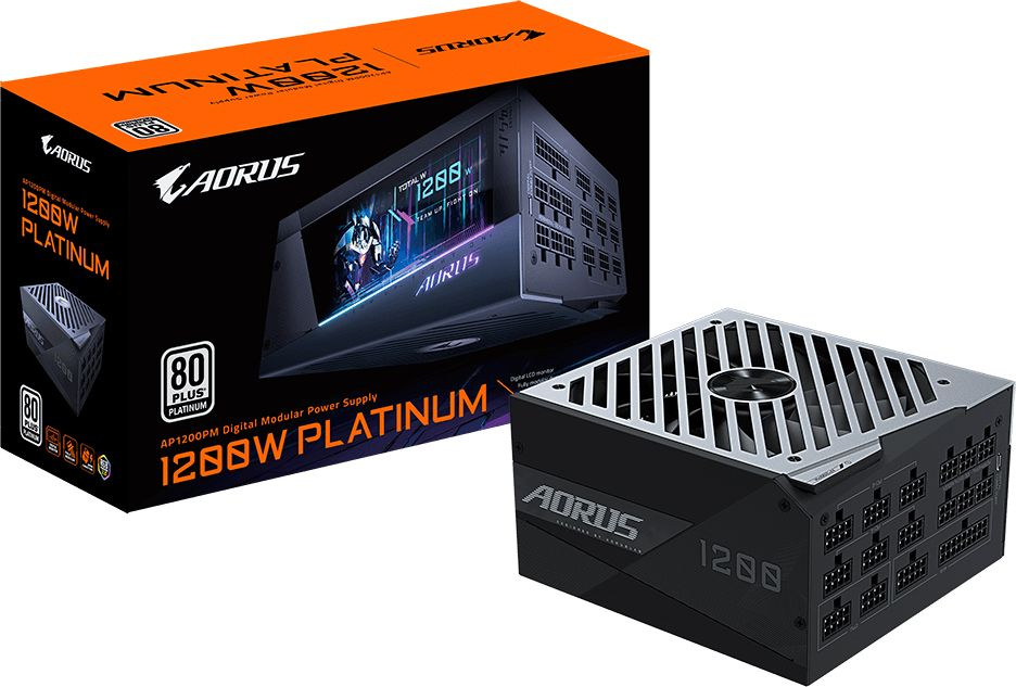 Блок питания Gigabyte ATX 1200W GP-AP1200PM 80+ platinum (20+4pin) APFC 140mm fan 16xSATA Cab Manag RTL