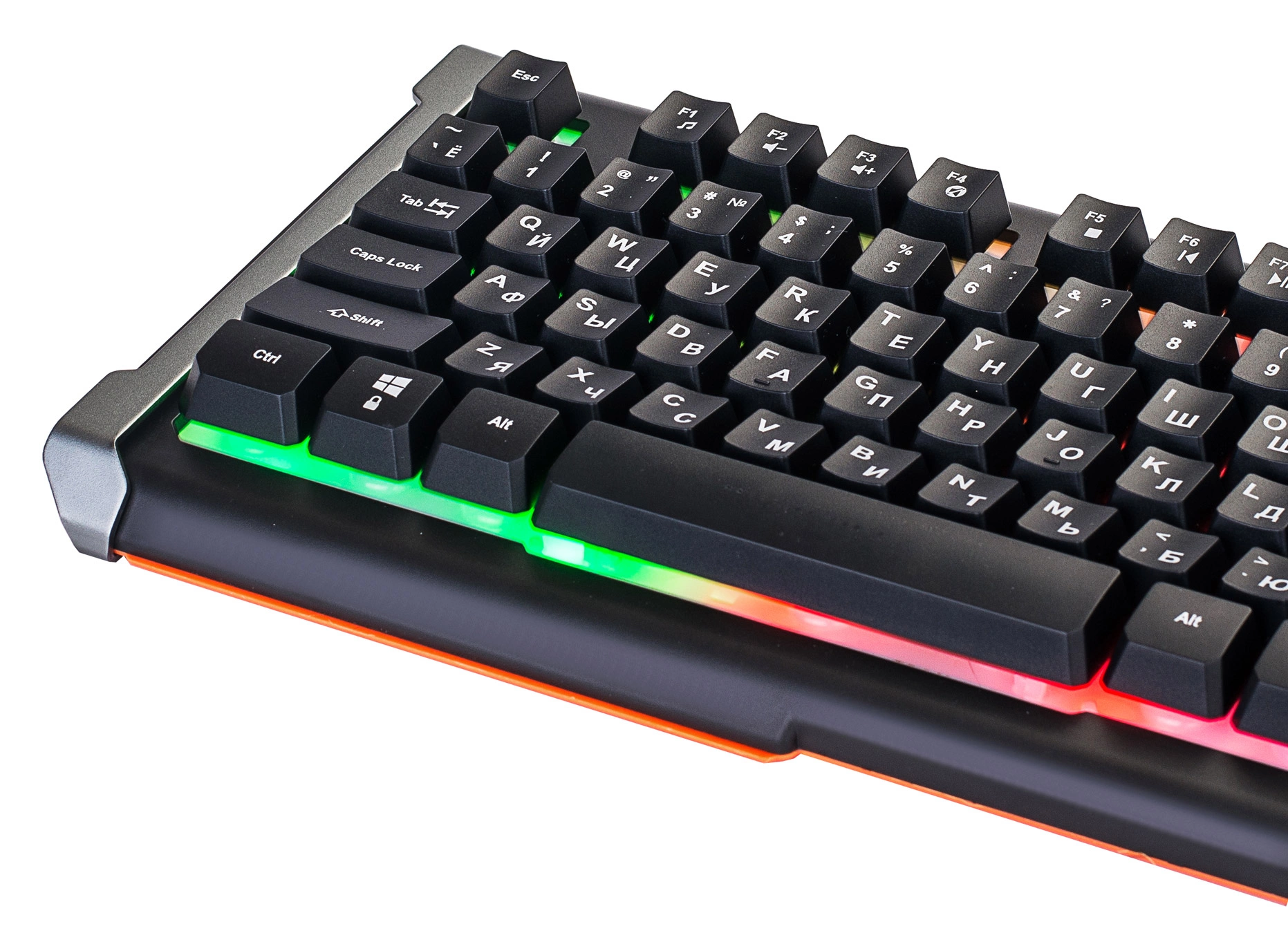 Клавиатура Оклик 710G BLACK DEATH черный/оранжевый USB Multimedia for gamer LED (476393)