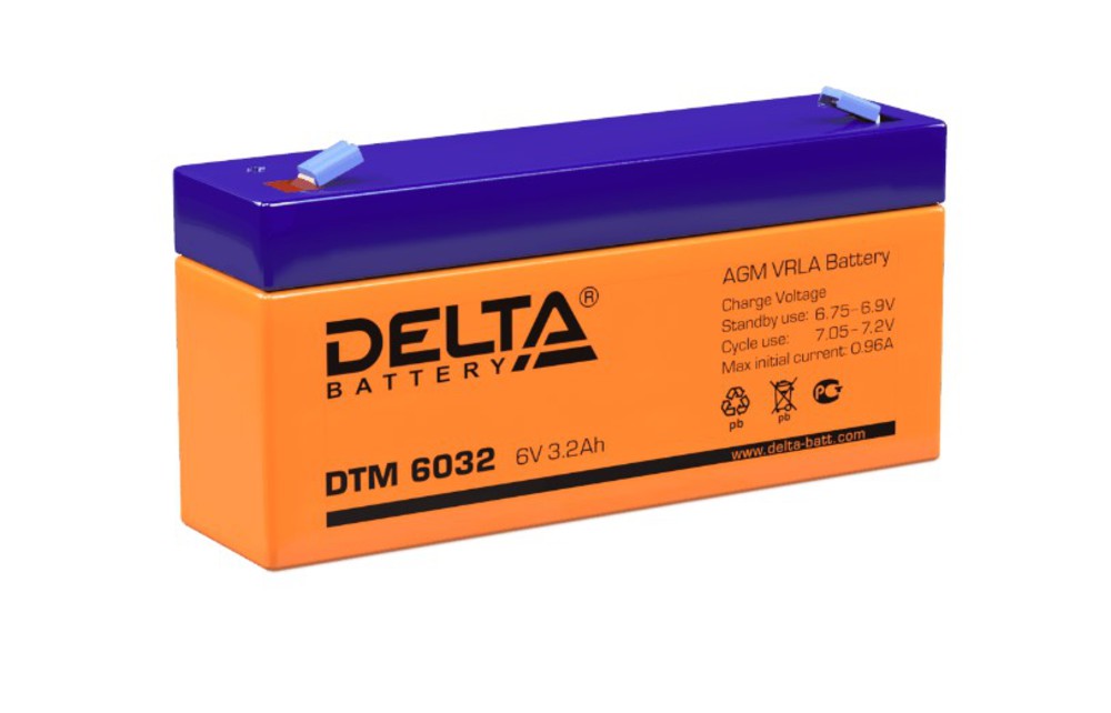 Аккумуляторная батарея Delta DTM 6032 (6V / 3.2Ah)