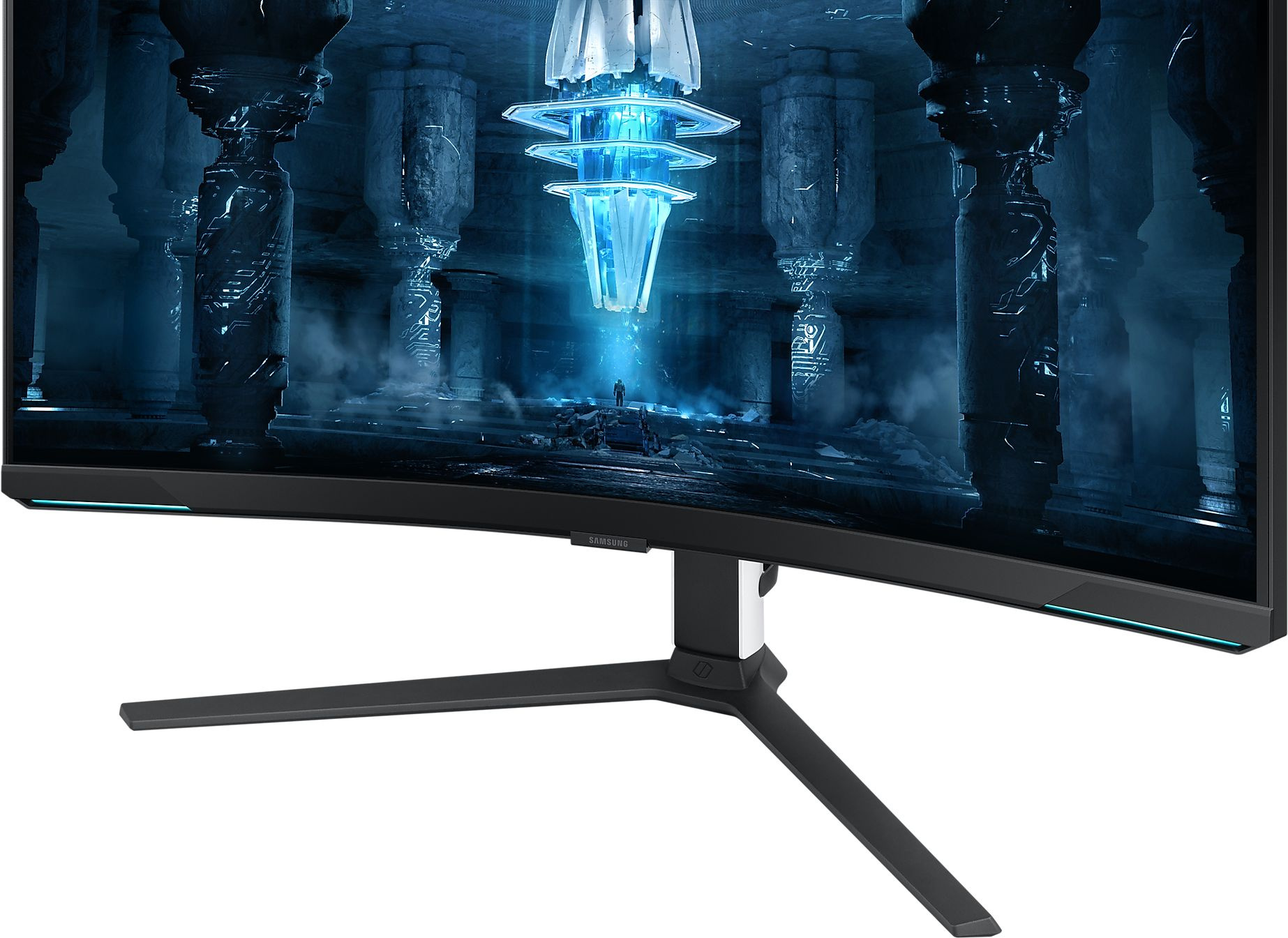 Монитор Samsung 32" Odyssey Neo G8 S32BG852NI черный/белый VA LED 16:9 HDMI полуматовая HAS Piv 350cd 178гр/178гр 3840x2160 240Hz FreeSync Premium Pro DP 4K USB 7кг