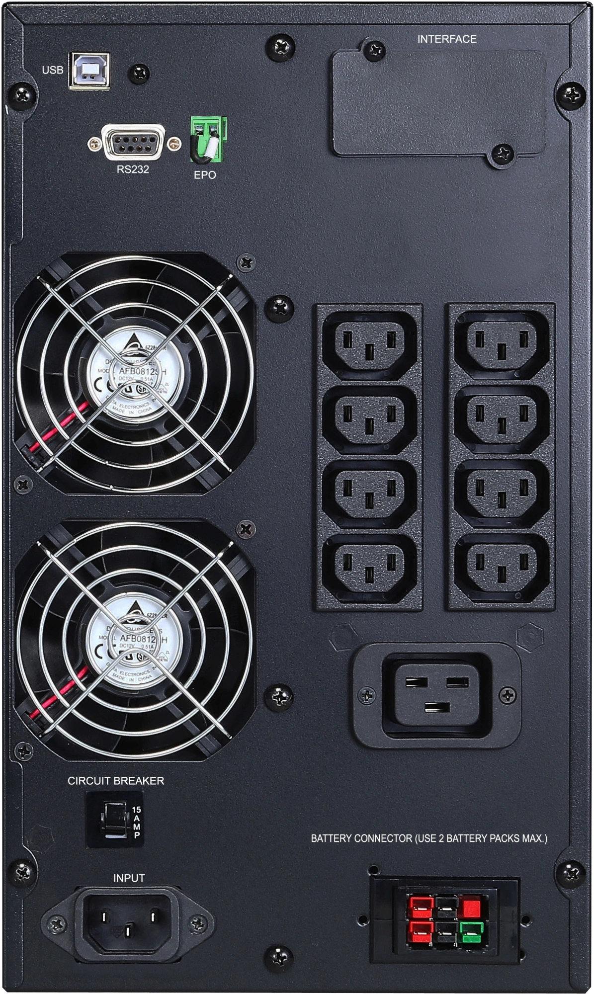 Источник бесперебойного питания Powercom Macan MAC-2000 2000Вт 2000ВА черный