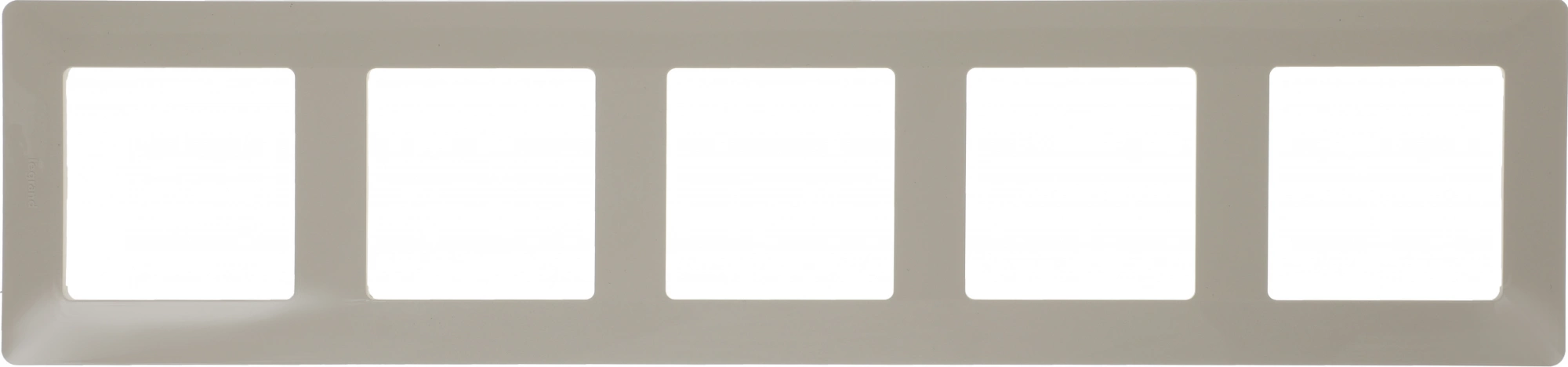 Рамка Legrand Valena Life 754045 накладная 5x горизонтальный монтаж поликарбонат слоновая кость