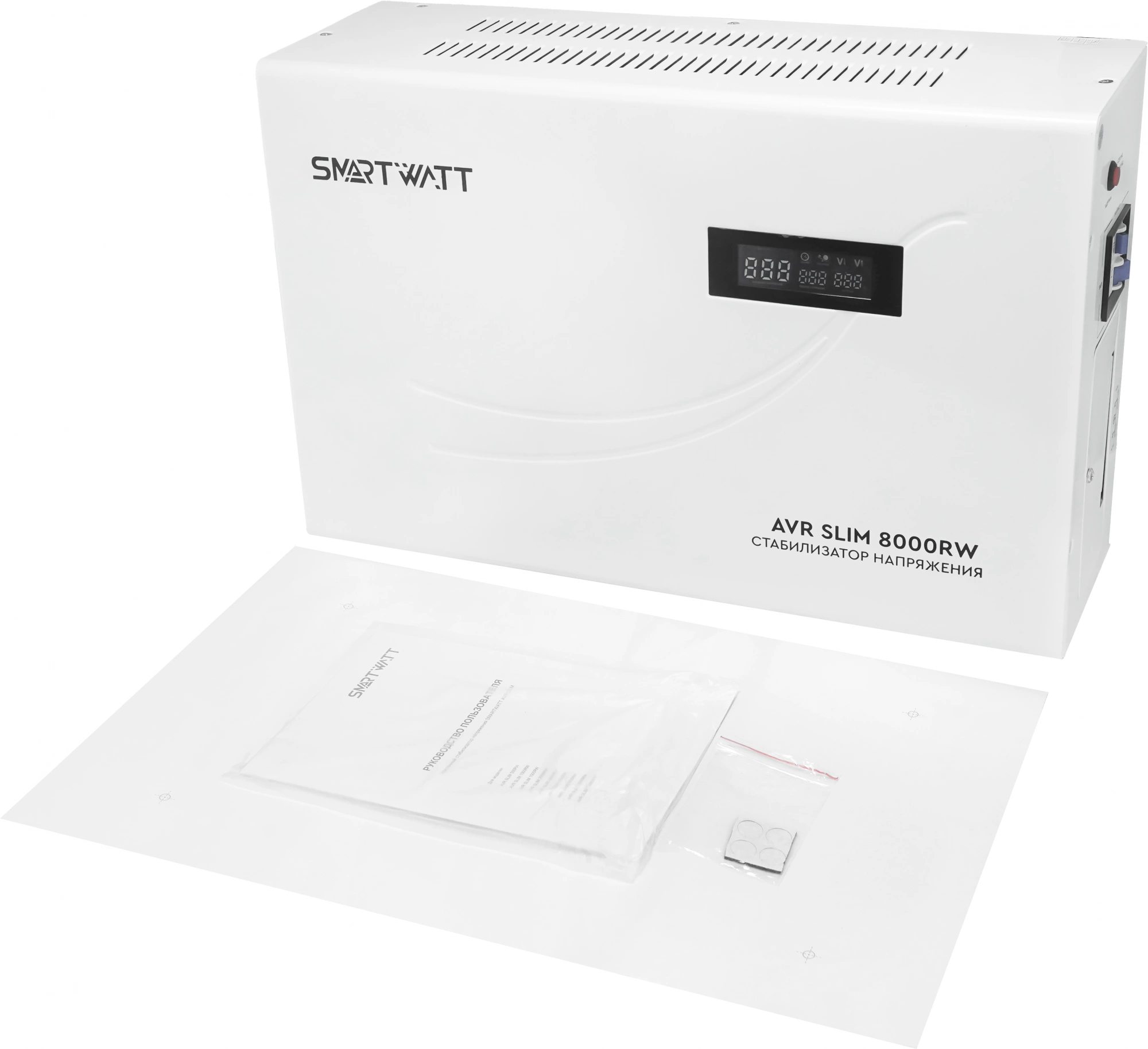 Стабилизатор напряжения Smartwatt AVR Slim 8000RW 8000ВА белый