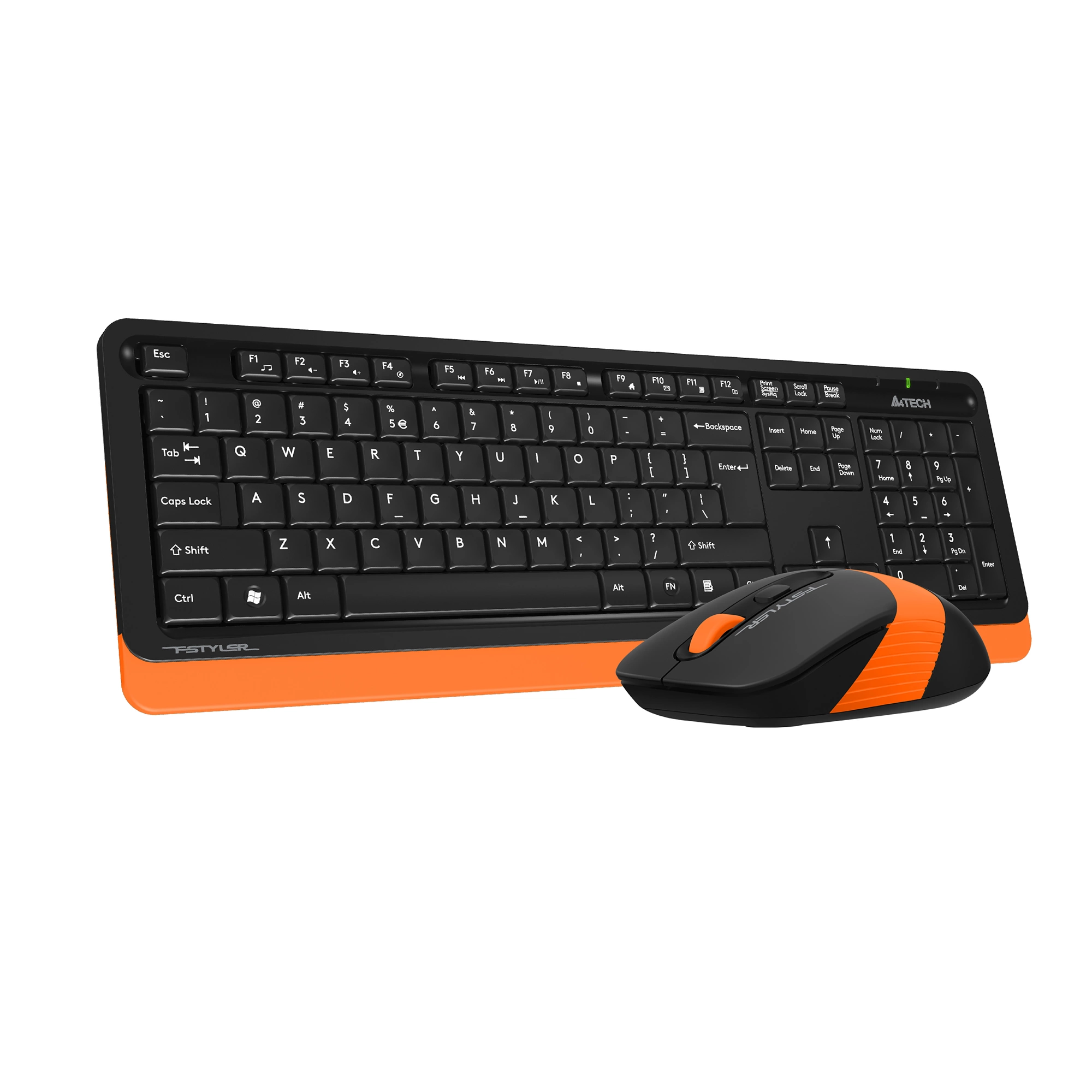 Клавиатура + мышь A4Tech Fstyler FG1010 клав:черный/оранжевый мышь:черный/оранжевый USB беспроводная Multimedia (FG1010 ORANGE)