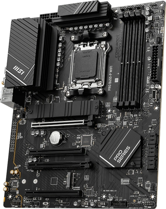Материнская плата MSI PRO B650-P WIFI Socket AM5 AMD B650 4xDDR5 ATX AC`97 8ch(7.1) 2.5Gg RAID+HDMI+DP