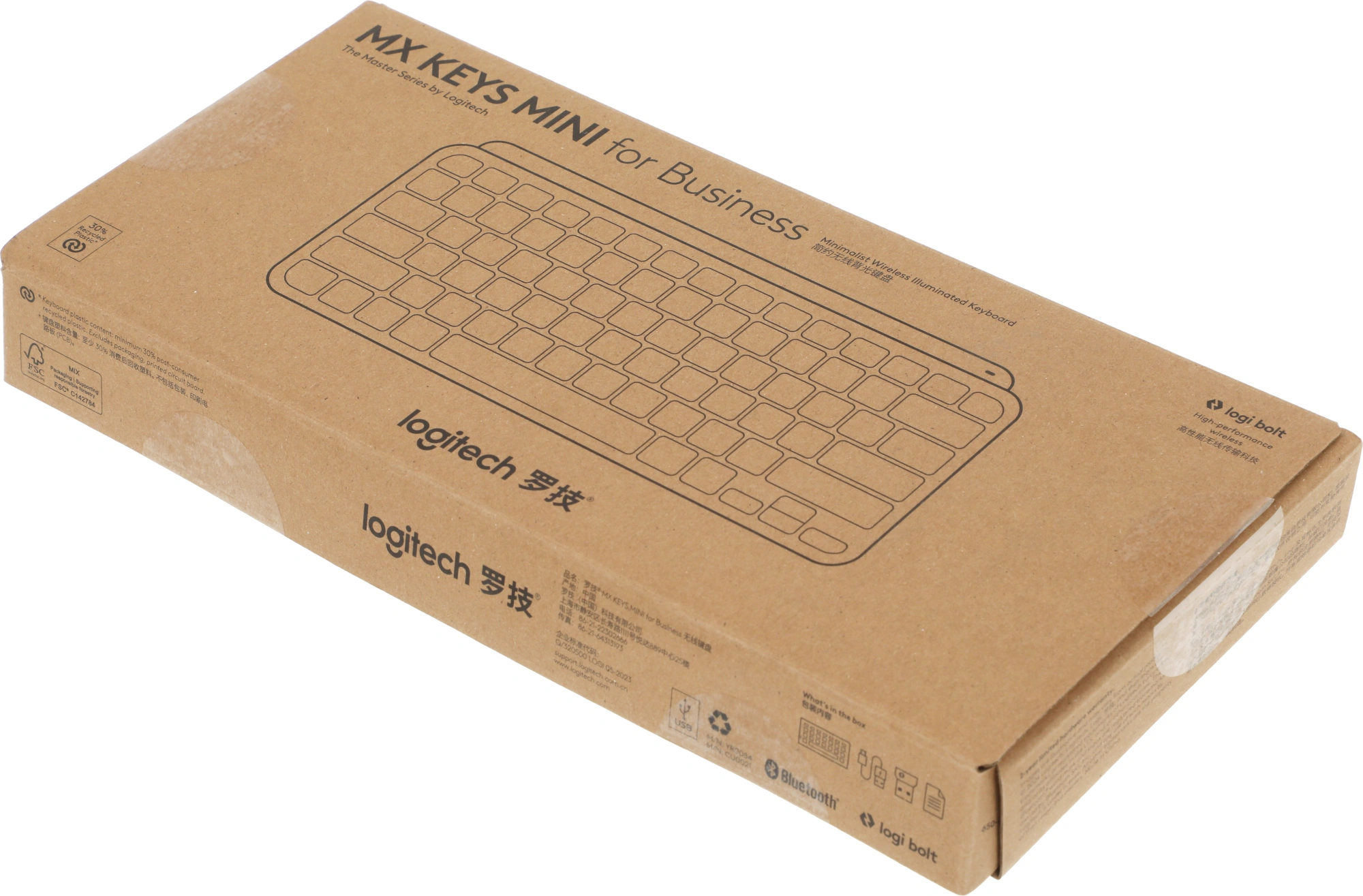 Клавиатура Logitech MX Keys Mini темно-серый/черный USB беспроводная BT/Radio LED (920-010617)